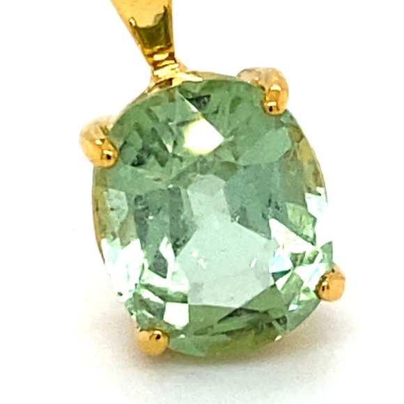 Mint Green Tourmaline 3.87ct Solid 14K Pendant - Picture 6 of 6